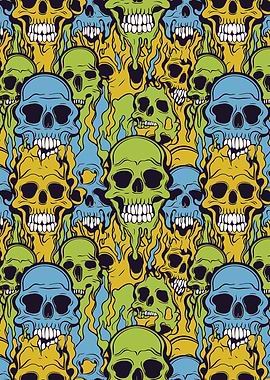 Melting Skulls Pattern