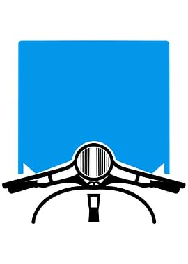 Minimalist Scooter Front View Illustration
