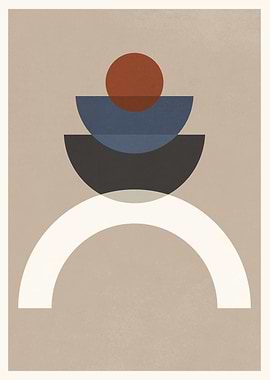 Abstract Geometric Shapes Art Print