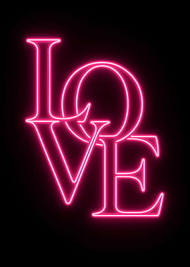 Neon Pink Love Sign