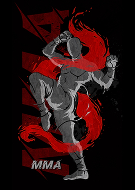 MMA Fighter in Action