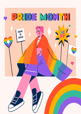 Pride Month Celebration Illustration
