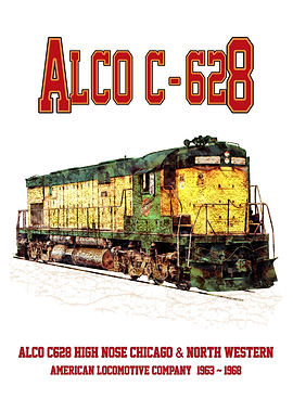 Alco C-628 High-Nose aka Alco Century 628 Diesel Locomotive. Chicago & North Western