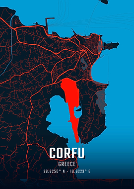 Corfu City Map