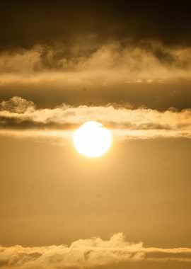 Golden Sunset with Clouds