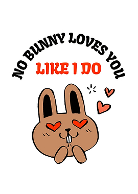 Cute Bunny Love Cartoon