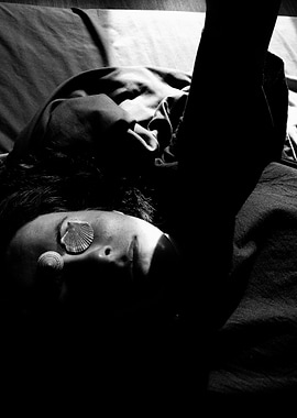 Shells on Face in Black and White