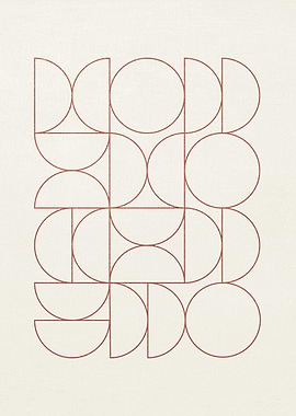 Contour of Bauhaus Semicircles