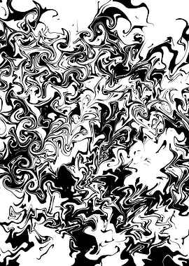 Liquid Marble Aesthetic – Black and White Abstract Swirl