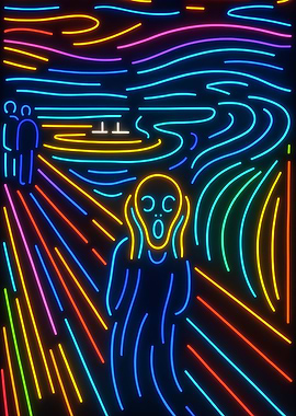 Neon Scream Art