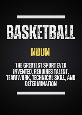 Basketball Definition Typography Art