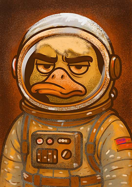 Duck Astronaut Portrait