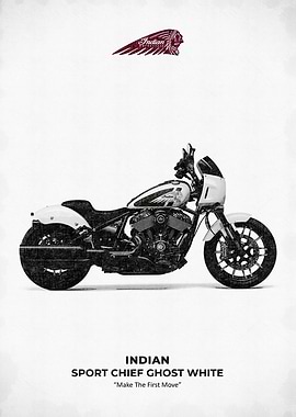 Indian Sport Chief Ghost White Motorcycle