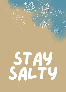 Stay Salty Beach Illustration