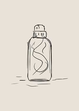 Spray Bottle Line Art