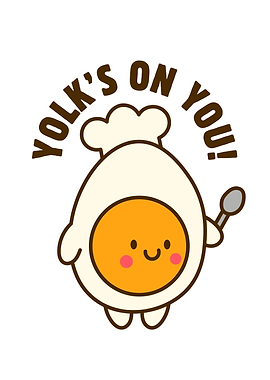 Yolk's on You Egg Cartoon