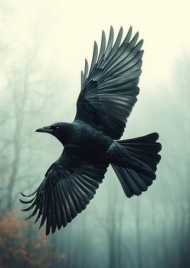Crow in Flight