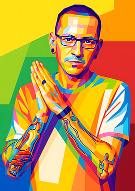 Chester Bennington WPAP Pop Art Portrait