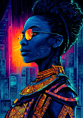 Afro Cyberpunk Woman