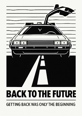 DeLorean Minimalist Poster