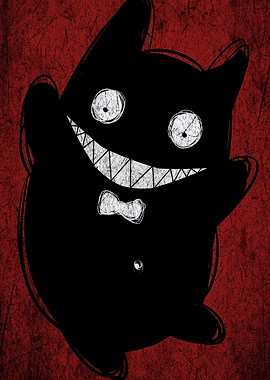 Creepy Black Monster with Bowtie
