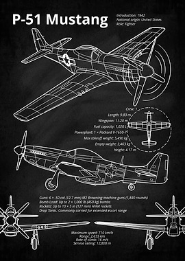 P-51 Mustang Blueprint