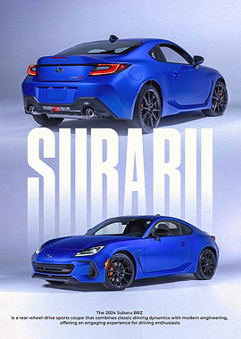 Blue 2024 Subaru BRZ Car