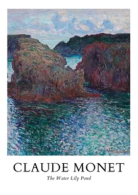 Claude Monet Painting: Rocky Coastline