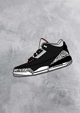 Air Jordan 3 Cartoon Illustration