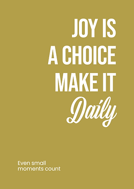 Joy is a Choice