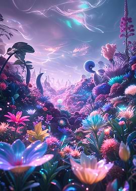 Magical Floral Landscape