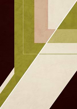 Abstract Geometric Color Block Art