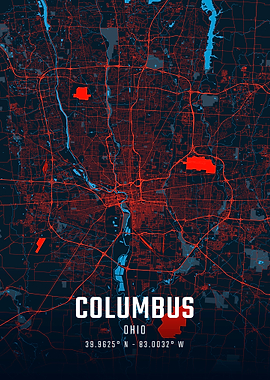Columbus Ohio City Map