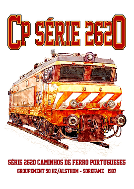 CP Serie 2620 Electric Locomotive. Portuguese Class 2600 Nez-Casse based on SNFC BB 15000/BB 17000