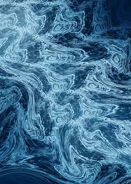 Blue Aura – Marble Abstract Flow
