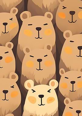 Cute Cartoon Bear Pattern