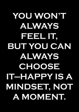 Inspirational Quote on Black Background