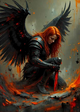 Winged Warrior with Sword