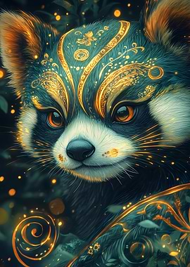 Ornate Red Panda Portrait