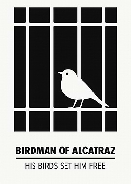 Birdman of Alcatraz Minimalist Poster