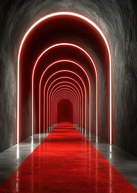 Red Neon Tunnel
