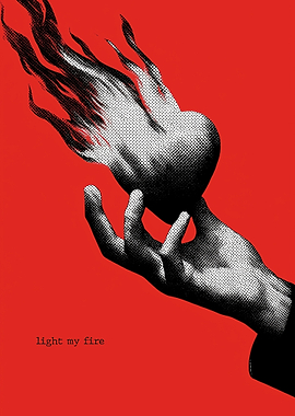 Burning Heart in Hand