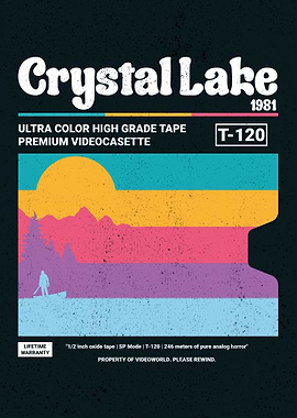 Crystal Lake VHS Tape Art Horror