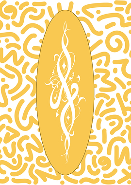 Abstract Yellow and White Design