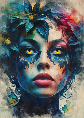 Floral Woman Portrait