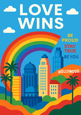 Love Wins Hollywood Pride Poster