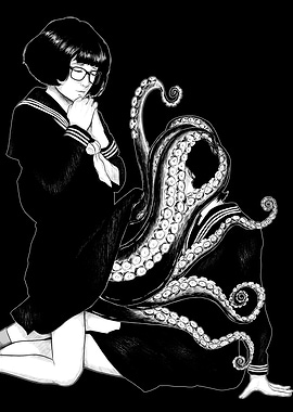 Girl with Octopus Tentacles