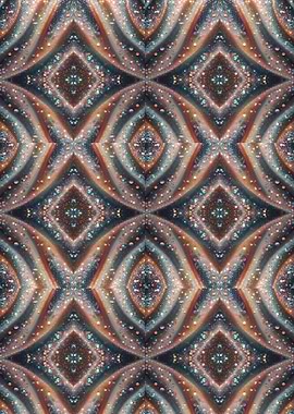 Abstract Diamond Pattern with Glittering Accents