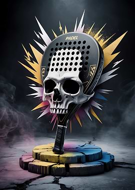 Padel Skull Racket Throne – Skull Power Display