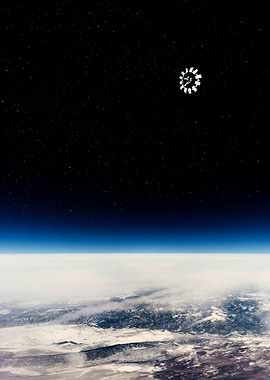 Space Station Orbiting Earth